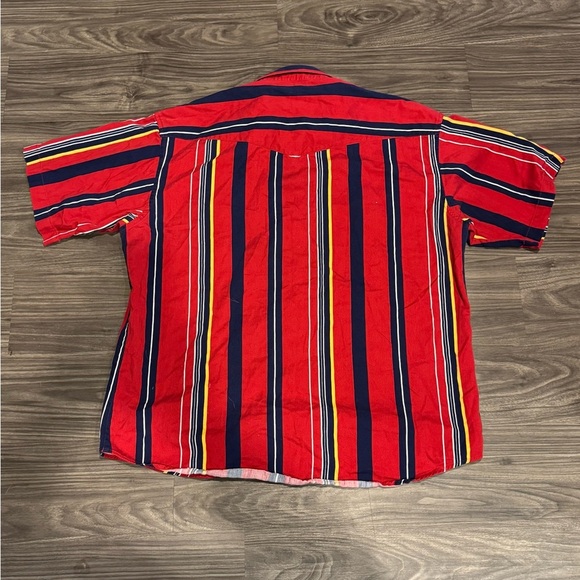VTG Wrangler Shirt Mens XL Western Striped Brushpopper Rodeo Cowboy Pearl Snap - Picture 4 of 7